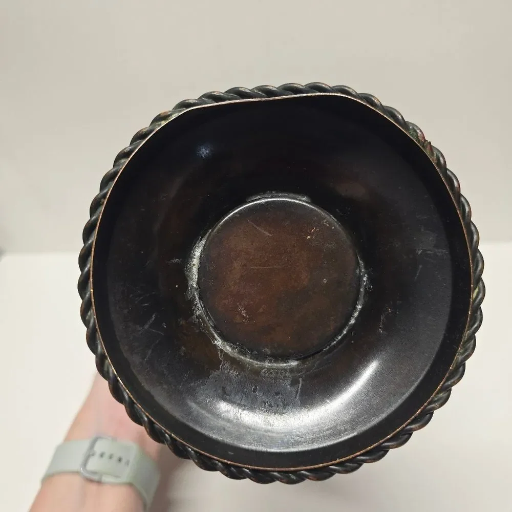 Vintage Large Metal Greek Vase In Antique Style